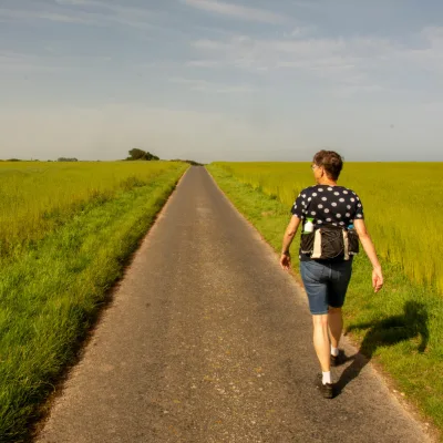 Wandelen vanaf de camping
