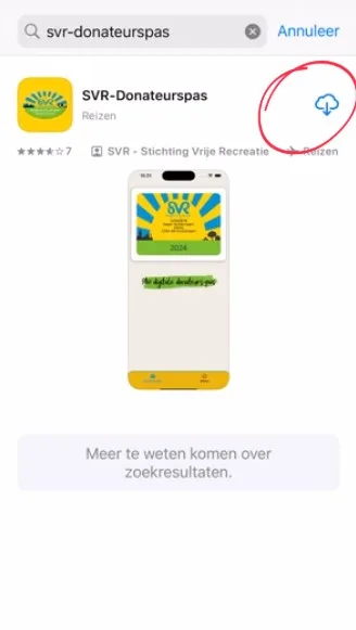 Download de SVR Donateurspas app